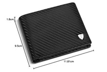 Charger l'image dans la galerie, TEEHON® Portefeuille Homme en Cuir Véritable avec Blocage RFID/NFC 8 Porte Carte Crédit, 2 Compartiment à Billets, Classique Porte Feuille Poche à Monnaie avec Boîte Cadeau- Noir