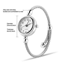 Charger l'image dans la galerie, Montre à quartz pour femme Femmes Analogique Quartz, bracelet ouvert avec bracelet en alliage rond analogique femelle(#04)
