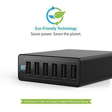 Charger l'image dans la galerie, Anker Chargeur Secteur USB PowerPort 6 Ports 60W - Chargeur mural avec technologie PowerIQ, Adaptateur de Voyage pour smartphones et tablettes: iPhone, iPad, Samsung et autres