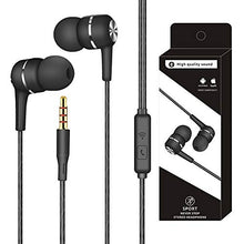 Charger l'image dans la galerie, Écouteurs Filaire,Écouteurs Intra-Auriculaires,avec Microphone et Controle Volume,Jack 3.5mm Universel,Ergonomique oreillette Filaire stéréo,pour iPhone,Smartphones Android,MP3 etc.(Noir)