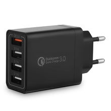 Charger l'image dans la galerie, Chargeur USB Adaptateur de Charge USB 4 Ports avec 33W Smart QC 3.0 Chargeur Rapide Multi USB Prise d'alimentation pour Samsung Galaxy A03 A13 A53 S21 S20 S10 S9 S8 S7 iPhone 12 13 14 Pro X 8 7 6S