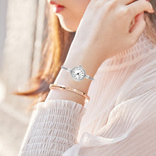 Charger l'image dans la galerie, Montre à quartz pour femme Femmes Analogique Quartz, bracelet ouvert avec bracelet en alliage rond analogique femelle(#04)
