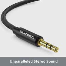 Charger l'image dans la galerie, SUCESO Splitter Audio Jack Double Jack 3.5mm Mâle vers 2 Femelle Câble Audio Splitter Stéréo Compatible pour Casques Audio, Enceintes, Smartphones,Tablettes,Lecteurs,PS4,MP3,Phone, Samsung- 35cm(Noir)