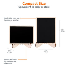 Charger l'image dans la galerie, Amazon Basics Mini tableaux noirs sur chevalets en bois, lot de 20
