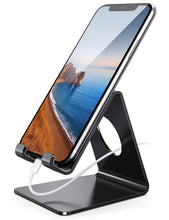 Charger l'image dans la galerie, Lamicall Support Téléphone, Dock Téléphone - Support Téléphone Bureau pour iPhone 16 Pro Max Plus, 15/14/13/12 Pro Max Plus Mini XS XR X 8 7 6, Huawei, Samsung S10 S9 S8, d'autres Smartphones - Noir