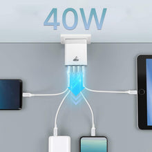 Charger l'image dans la galerie, Chargeur USB, 40W Prise USB Multiple 4 Ports Bloc Chargeur Rapide Samsung QC3.0 Chargeur Secteur USB Adaptateur pour iPhone 16 15 14 13 12 8 XR Samsung S24 Ultra S23 S22 S21 iPad Xiaomi Huawei Google