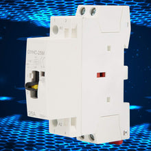 Charger l'image dans la galerie, Yosoo Health Gear Contacteur Jour Nuit, Contacteur AC sur Rail Din 2P 25A 220V 50Hz, avec Interrupteur de Commande Manuel Remplacement des Appareils AC à Montage Din (2NO)