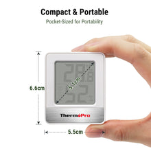 Charger l'image dans la galerie, ThermoPro TP49 Petit Hygromètre Numérique Thermomètre Intérieur Thermomètre D'ambiance Moniteur de Température et Humidimètre pour Le Confort du Bureau à Domicile Thermomètre de Reptile