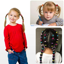 Charger l'image dans la galerie, Bandes élastiques pour cheveux, 50 pièces de Multicolore cravates élastiques, Lies pour queue de cheval, Chouchous de cheveux pour femme & filles (4mm)