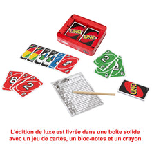 Charger l'image dans la galerie, Mattel Games UNO Deluxe, Jeux De Cartes Familial Pour Enfants Et Adultes, Jeu De Société Pour Soirée Jeux En Famille Ou En Voyage, 2 À 10 Joueurs, Jouet pour Enfant de 7 ans et Plus, K0888