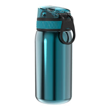 Charger l'image dans la galerie, Ion8 Gourde Enfant Acier Inoxydable 400ml, Anti-Fuite, Facile à Ouvrir, Verrouillage Sécurisé, Lavable au Lave-Vaisselle, Poignée de Transport, Facile à Nettoyer, Durable, Aqua Métallisé
