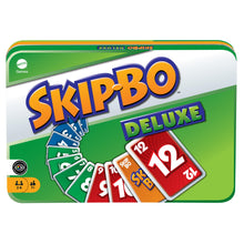 Charger l'image dans la galerie, Mattel Games, Skip-Bo Deluxe avec Boîte Métallique Spéciale - Jeu de Cartes pour Toute la Famille, Par les Créateurs de UNO, À Partir de 7 Ans, L3671