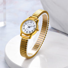 Charger l'image dans la galerie, JewelryWe Montre Femme Bracelet Elastique,Montre Femme Extensible Analogique Quartz en Acier Inoxydable,1Atm Etanche,Montre Rond Classique Simple avec Bracelet Etroit,Cadeau pour Femme