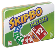 Charger l'image dans la galerie, Mattel Games, Skip-Bo Deluxe avec Boîte Métallique Spéciale - Jeu de Cartes pour Toute la Famille, Par les Créateurs de UNO, À Partir de 7 Ans, L3671