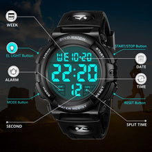 Charger l'image dans la galerie, CIVO Montre Homme Sport Militaire étanche Montre Digitale Chronomètre Alarme Lumière LED Montres Bracelet Hommes Numerique Mode Grand Cadran Noir