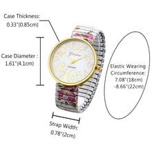 Charger l'image dans la galerie, JewelryWe Montre à Bracelet Extensible Femme - Montre Simple Élégante Ultra-Claire & Facile à Lire (Blanc)