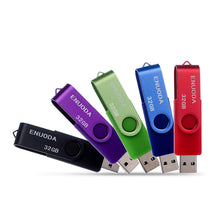 Charger l'image dans la galerie, ENUODA Clé USB 32 Go Lot de 5 Cle USB 2.0 Flash Drive Stockage Rotation Disque Mémoire Stick avec Lumière LED (Rouge Vert Noir Bleu Violet)