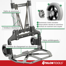 Charger l'image dans la galerie, ATHLON TOOLS Diable Pliable en Aluminium - 70 kg capacité