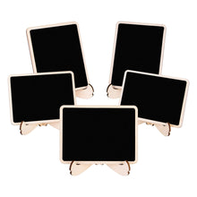 Charger l'image dans la galerie, Amazon Basics Mini tableaux noirs sur chevalets en bois, lot de 20