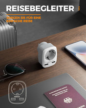 Charger l'image dans la galerie, TESSAN Adaptateur Prise USA, Adaptateur France vers USA avec 2 USB, Adaptateur Prise Americaine, Adaptateur Voyage pour USA Canada Américaine Mexique Thailande Dominicaine, Adaptateur Type B