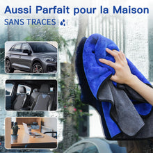 Charger l'image dans la galerie, Faireach 80x50 CM XL Chiffons en Microfibre Voiture Lot de 2, Chiffon de Séchage pour Voiture 1000GSM Chiffons de Polissage pour Auto Motocyclette l'entretien Ultra Absorbant Serviettes Microfibre