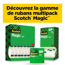 Charger l'image dans la galerie, Scotch Ruban Magic - 2 Rouleaux, 19 mm x 7,5 m - Idéal pour le Bureau et l'École