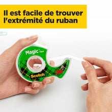 Charger l'image dans la galerie, Scotch Ruban Magic - 1 Rouleau 19 mm x 7,5 m + Dévidoir manuel - Idéal pour le Bureau et l'École
