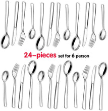 Charger l'image dans la galerie, Ensemble De Couverts Acier Inoxydable Boîte-Cadeau 6 Personnes Maison Cuisine Restaurant