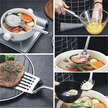 Charger l'image dans la galerie, Ustensile Cuisine Acier Inoxydable 7 Pièces + Support Batterie De Cuisine Cuillère De Cuisson Ustensiles De Cuisine