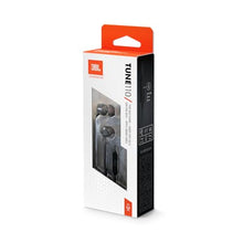 Charger l'image dans la galerie, JBL T110 – Ecouteurs intra-auriculaires filaires – Son Pure Bass de JBL et bouton de contrôle – Connectivité : câble Jack 3,5 mm – Couleur : Noir
