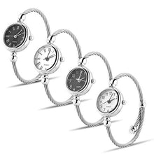 Charger l'image dans la galerie, Montre à quartz pour femme Femmes Analogique Quartz, bracelet ouvert avec bracelet en alliage rond analogique femelle(#04)
