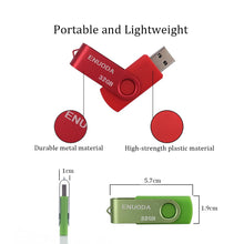 Charger l'image dans la galerie, ENUODA Clé USB 32 Go Lot de 5 Cle USB 2.0 Flash Drive Stockage Rotation Disque Mémoire Stick avec Lumière LED (Rouge Vert Noir Bleu Violet)
