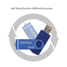 Charger l'image dans la galerie, ENUODA Clé USB 32 Go Lot de 5 Cle USB 2.0 Flash Drive Stockage Rotation Disque Mémoire Stick avec Lumière LED (Rouge Vert Noir Bleu Violet)
