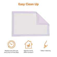 Charger l'image dans la galerie, Amazon Basics Lot de 20 Tapis pour bac de litière pour Chat, Parfum Frais, Violet, Blanc
