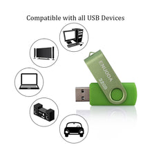 Charger l'image dans la galerie, ENUODA Clé USB 32 Go Lot de 5 Cle USB 2.0 Flash Drive Stockage Rotation Disque Mémoire Stick avec Lumière LED (Rouge Vert Noir Bleu Violet)

