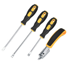 Charger l'image dans la galerie, Arrache Agrafeuse Tapissier, 4 Pièces, Arrache-clous, Décapant d'agrafes de Rembourrage, Extracteur de clous, Outil D'extraction de Pointes, Agrafeuses Dissolvant d'ongles
