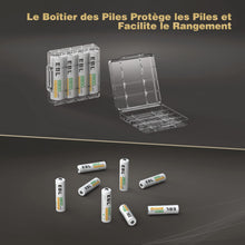 Charger l'image dans la galerie, EBL 8PCS AA Piles Rechargeables Ni-MH 2800mAh Plus Haute Capacité, Piles R6 Rechargeables avec boîtes de Piles
