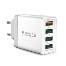 Charger l'image dans la galerie, Chargeur USB, 40W Prise USB Multiple 4 Ports Bloc Chargeur Rapide Samsung QC3.0 Chargeur Secteur USB Adaptateur pour iPhone 16 15 14 13 12 8 XR Samsung S24 Ultra S23 S22 S21 iPad Xiaomi Huawei Google
