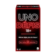 Charger l'image dans la galerie, Mattel Games UNO DÉFIS Jeu de Cartes Réservé aux Adultes pour Les Soirées Jeux, Les Voyages, Le Camping et Les Fêtes, Version Française, JBF59
