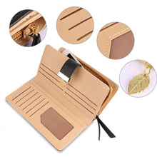 Charger l'image dans la galerie, CHAOFANXI Portefeuille pour Femme, Porte Monnaie Femme, en Cuir Bifold Wallet Porte-Cartes (Noir)
