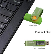 Charger l'image dans la galerie, ENUODA Clé USB 32 Go Lot de 5 Cle USB 2.0 Flash Drive Stockage Rotation Disque Mémoire Stick avec Lumière LED (Rouge Vert Noir Bleu Violet)
