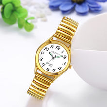 Charger l'image dans la galerie, JewelryWe Montre Quartz Femme - Montre Étanche Femme Style Simple Digital Grand Cadran Bracelet Alliage avec Sac Cadeau Or Blanc (Or)
