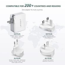 Charger l'image dans la galerie, LENCENT Chargeur USB Multiple, 4 Ports USB Secteur Internationale, 5V/4.4A Adaptateur Prise Anglaise/Europe/Americaine/Australie avec Technologie Smart IC pour Téléphones Portables Tablettes PC
