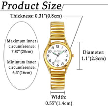 Charger l'image dans la galerie, JewelryWe Montre Quartz Femme - Montre Étanche Femme Style Simple Digital Grand Cadran Bracelet Alliage avec Sac Cadeau Or Blanc (Or)
