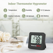 Charger l'image dans la galerie, ThermoPro TP157 Hygromètre Digital Thermometre Interieur, Thermomètre Chambre Bébé avec Capteur d'humidité de Température et Icône de Visage Indicateur de Confort pour Serre, Cave à Vin, Bureau
