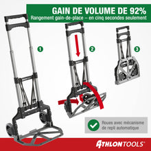 Charger l'image dans la galerie, ATHLON TOOLS Diable Pliable en Aluminium - 70 kg capacité
