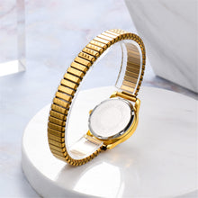 Charger l'image dans la galerie, JewelryWe Montre Femme Bracelet Elastique,Montre Femme Extensible Analogique Quartz en Acier Inoxydable,1Atm Etanche,Montre Rond Classique Simple avec Bracelet Etroit,Cadeau pour Femme
