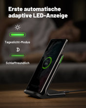 Charger l'image dans la galerie, INIU Chargeur sans Fil, [2 Pack] 15W Qi Certifié Chargeur Induction Double Bobine lumière adaptative Facile à Dormir Wireless Charger Stand pour iPhone 15 14 13 12 11 Pro Max Samsung Google etc
