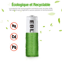 Charger l'image dans la galerie, EBL 16PCS Piles AA Rechargeables 2800mAh 1,2V Ni-MH, AA/HR6 Piles Rechargeables Haute Performance et Longue Durée avec Boîte de Stockage
