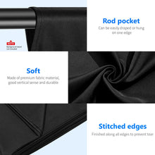 Charger l'image dans la galerie, Neewer 10x20 ft / 3x6m Photo Studio 100% Mousseline Pure Pliant Toile de Fond pour Photographie, Vidéo et Télévision (Noire)
